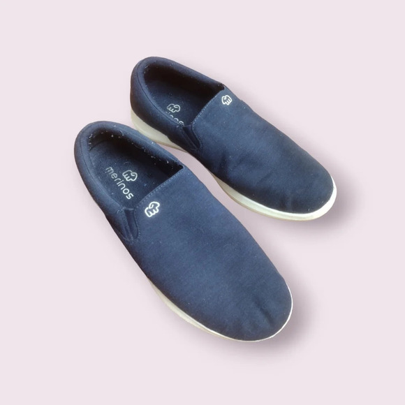 Merinos Men's Slip-Ons Navy/White Size 9 - Picture 15 of 16